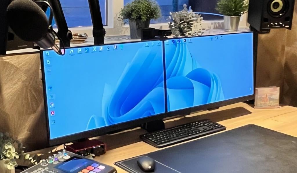 Dubbele 27 inch Full HD monitor met monitorarm en garantie, Computers en Software, Monitoren, Ophalen, 101 t/m 150 Hz, Full HD
