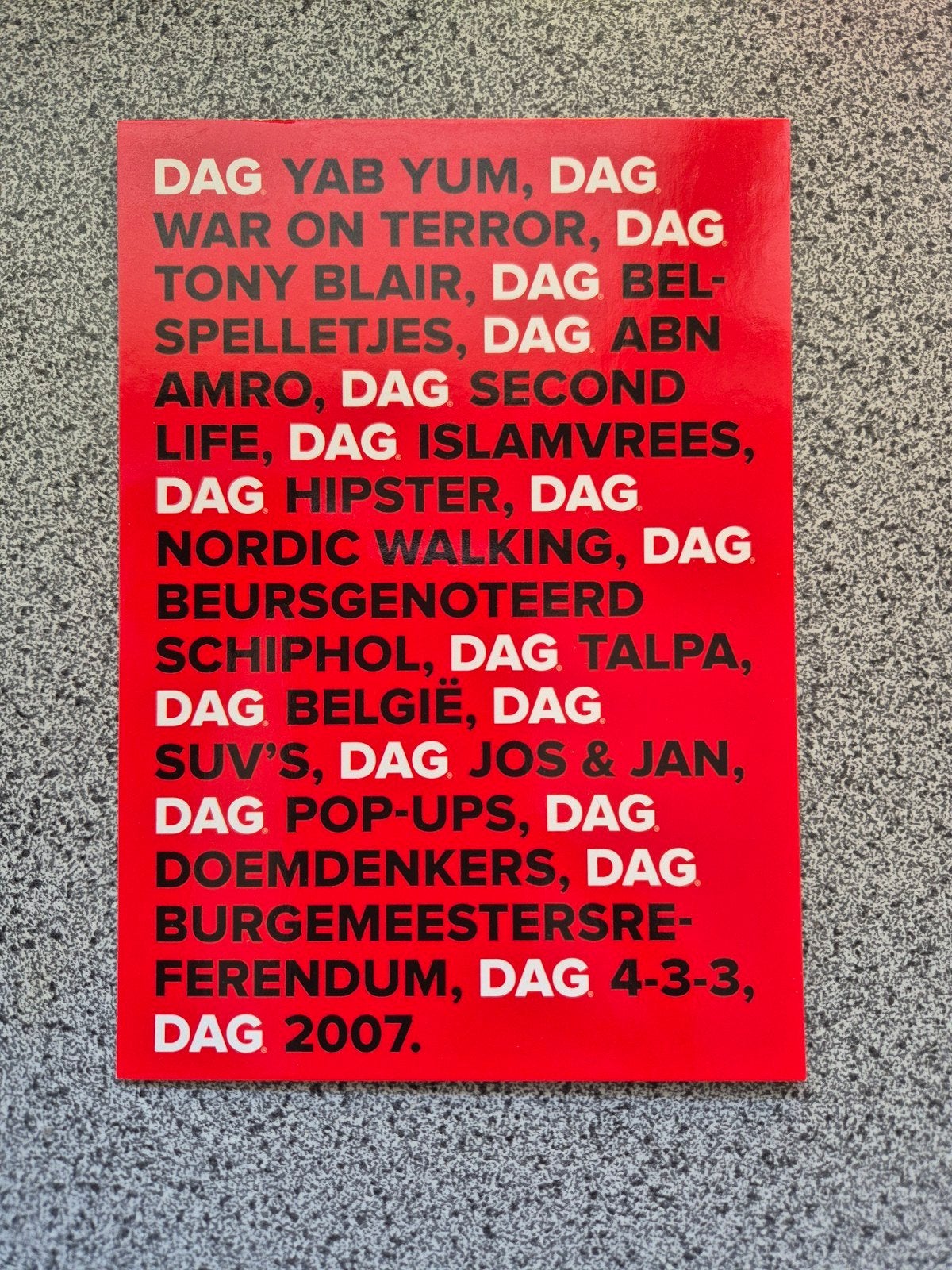 Boomerang Ansichtkaart - Jaaroverzicht 2007, Verzamelen, Ophalen of Verzenden, 1980 tot heden, Ongelopen