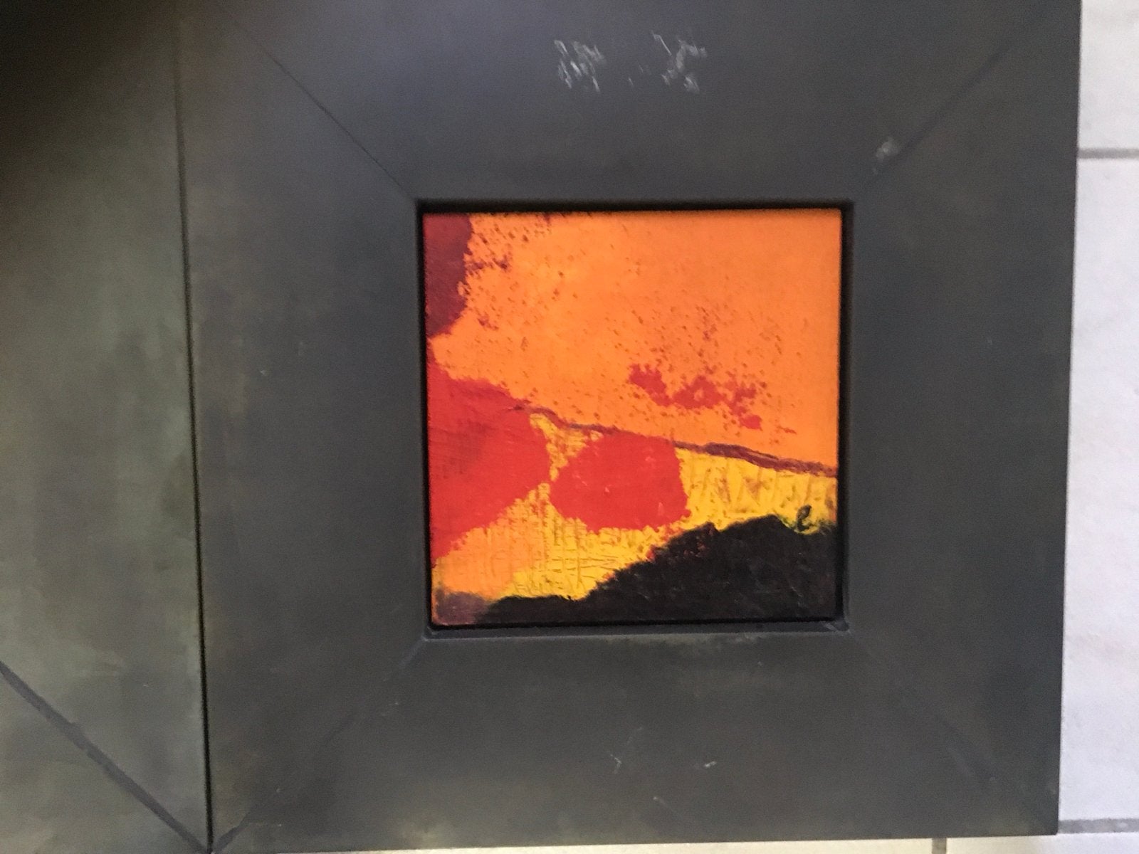 Abstracte Schilderijen Set - Oranje en Rood, Ophalen of Verzenden