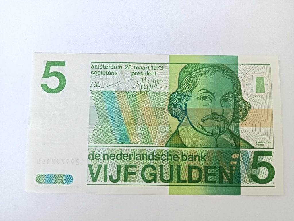 Biljet 5 Gulden 1973 UNC Vondel 2, Ophalen of Verzenden, 5 gulden, Los biljet