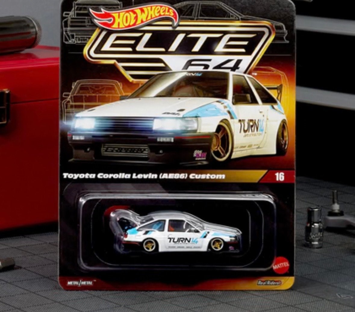 Hot Wheels Elite 64 Toyota Corolla Levin (AE86) Custom, Ophalen of Verzenden, Nieuw, Auto