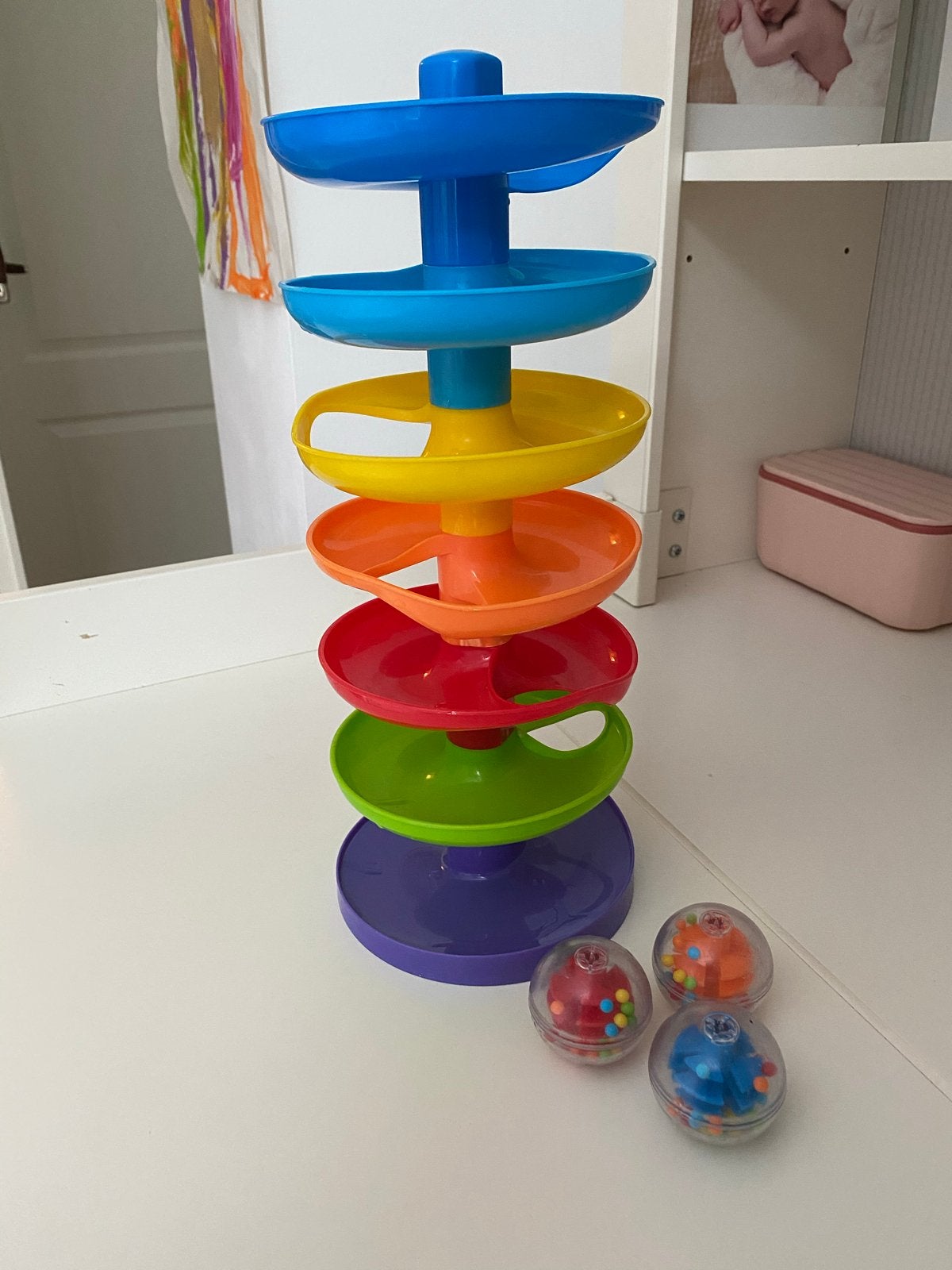 Kleurrijke ballenbaan met rammelballen, Ophalen of Verzenden, Zo goed als nieuw, Overige typen, Met geluid