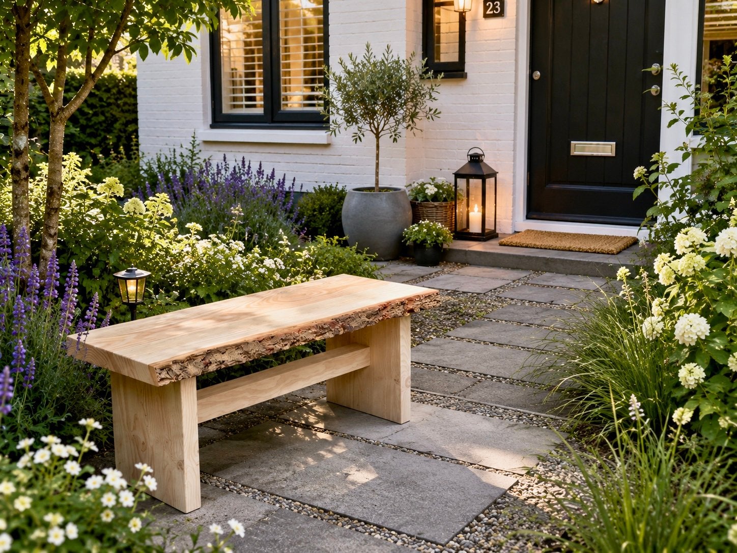 Handgemaakt tuinbankje - 120cm (nog 1 over!), Tuin en Terras, Ophalen, Nieuw, Hout
