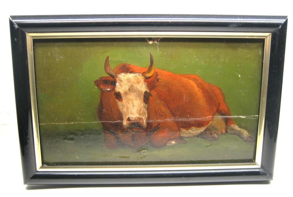schilderij rustende koe, Verzenden