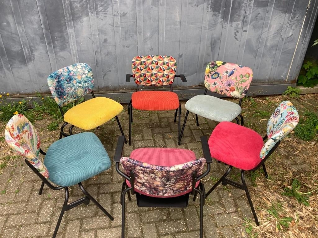 schoolstoel eetkamerstoel vintage, Overige kleuren, Verzenden, Nieuw, Vijf, Zes of meer stoelen