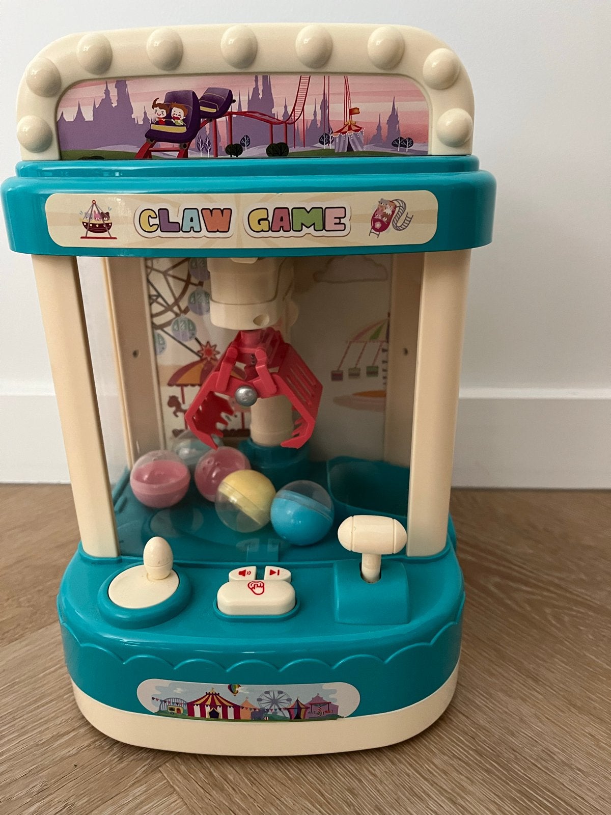 Grijpmachine met licht, geluid en 5 vulbare ballen, Ophalen, Gebruikt, Jongen of Meisje