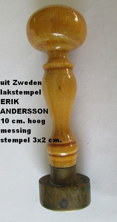 Mooie Zweedse LAKSTEMPEL, erik andsersson, Ophalen of Verzenden, Zo goed als nieuw