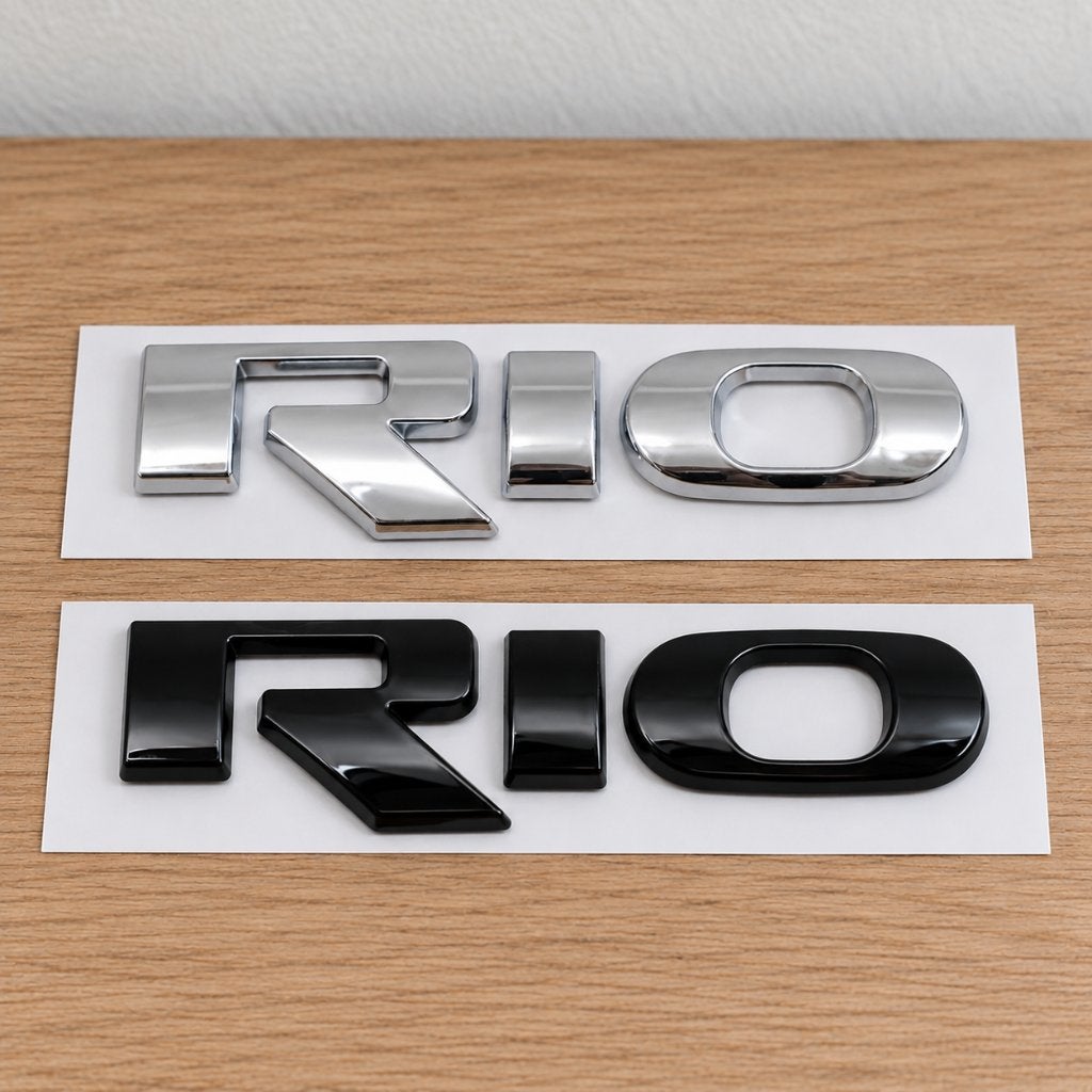 Kia Rio embleem/badge – zwart/chroom – achterklep, Ophalen of Verzenden, Nieuw, Kia