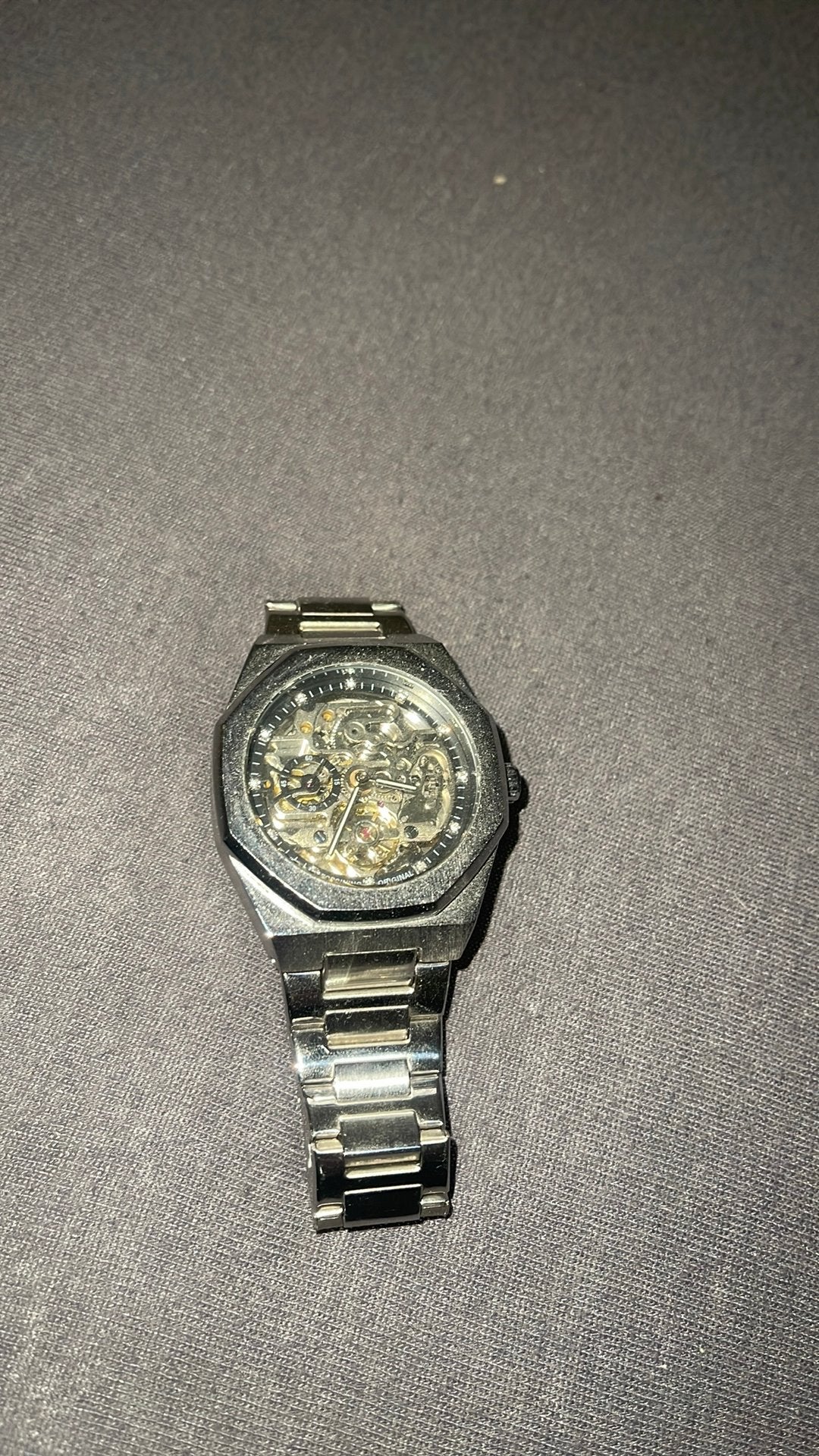 Skeleton watch, Sieraden, Tassen en Uiterlijk, Horloges | Heren, Overige merken, Staal, Polshorloge, Nieuw