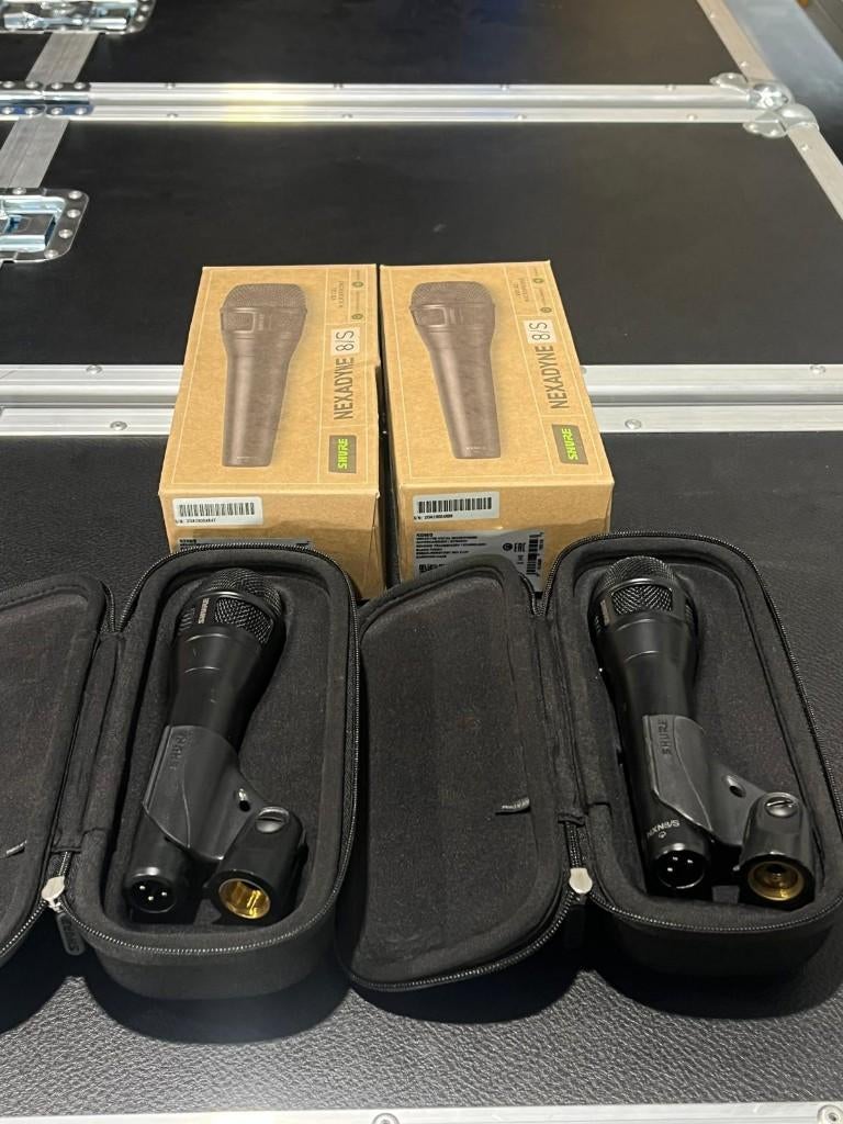 2 stuks shure Nexadyne 8/S microfoons nieuwstaat incl. etui, Shure, Ophalen of Verzenden, Zo goed als nieuw, Zangmicrofoon