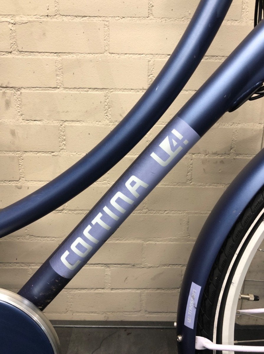 CORTINA E-U4 Transport Dames Polish Blue Matt 57cm, Fietsen en Brommers, Elektrische fietsen, Ophalen, Gebruikt, -, -