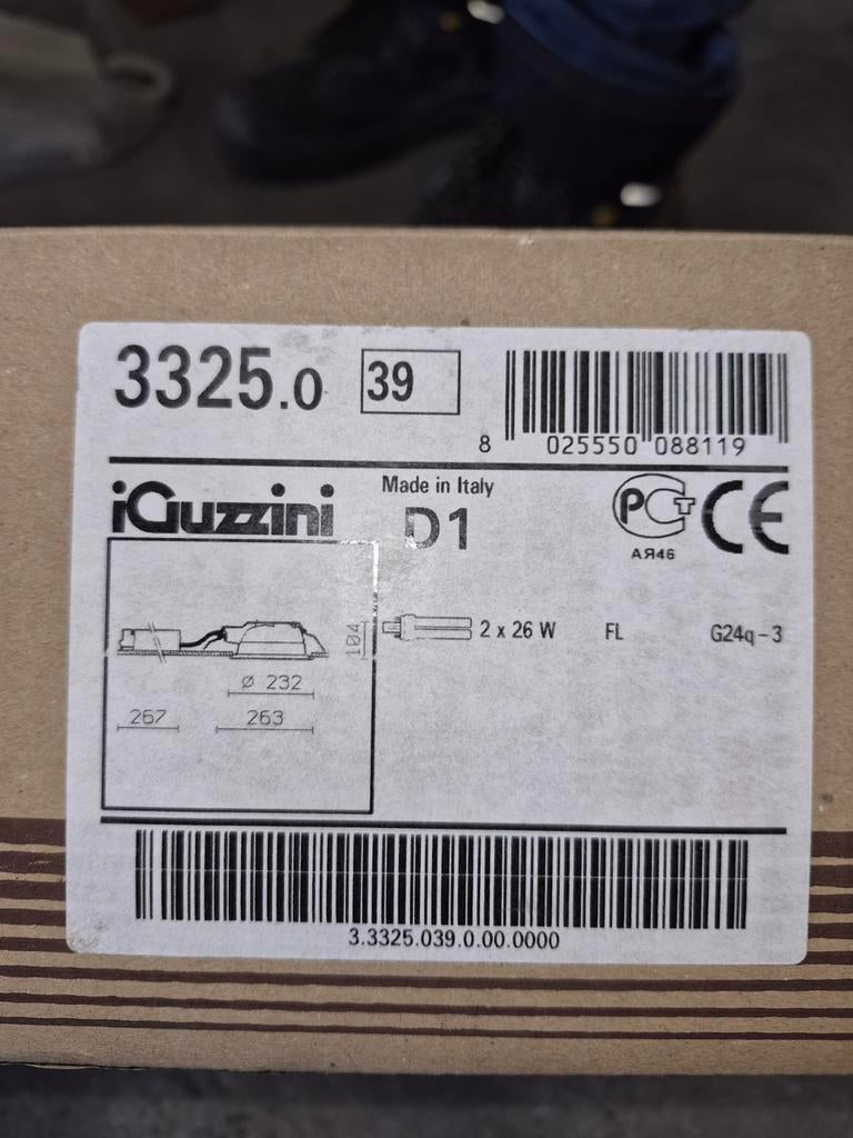 iGuzzini inbouwlamp 2 x 26W G24q-3, Ophalen of Verzenden