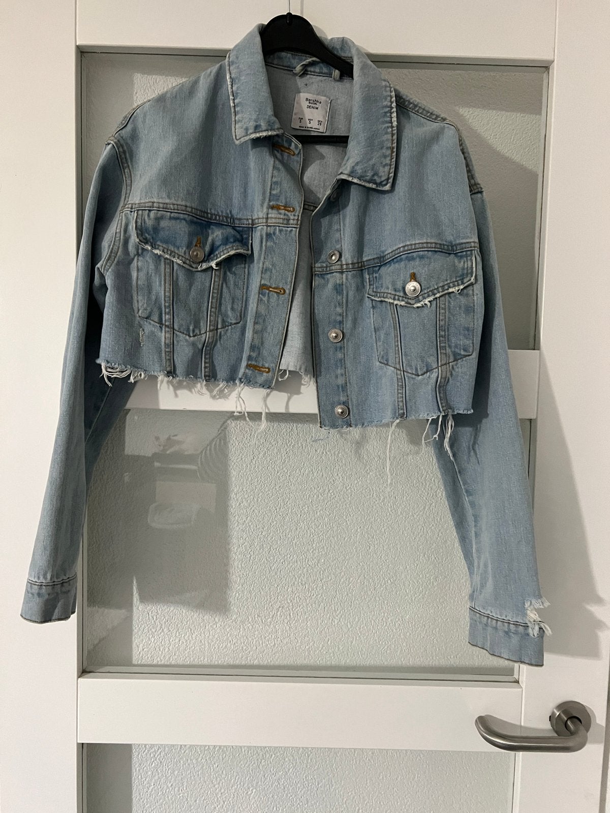 Denim jas,spijker jas, Ophalen of Verzenden, Zo goed als nieuw, Maat 38/40 (M), Blauw