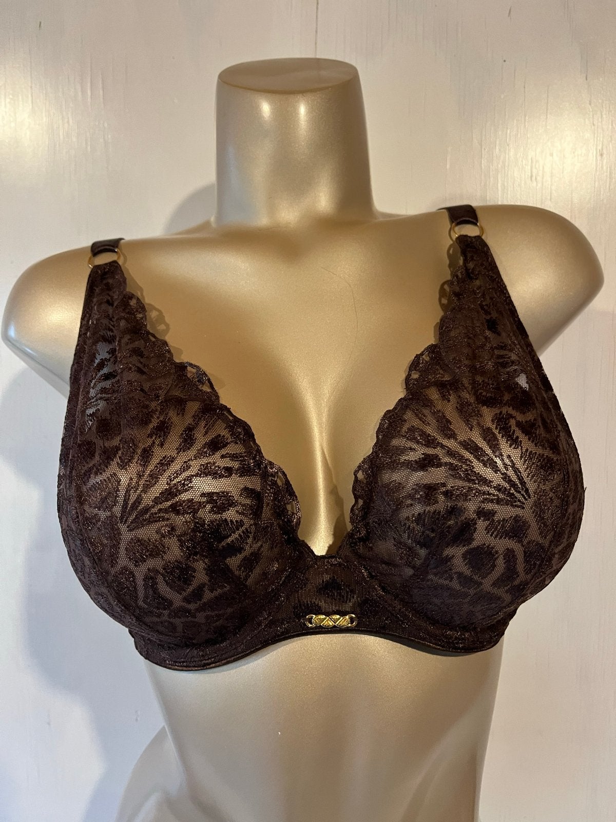 Aubade triangel BH met beugel maat 80E, Verzenden, Bruin, BH