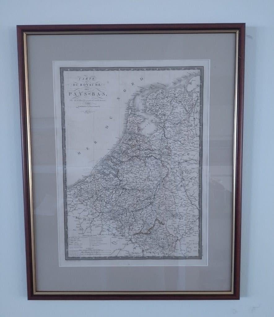Antieke landkaart Nederland van Brué, Gelezen, A.H. Brué, Ophalen of Verzenden, Landkaart