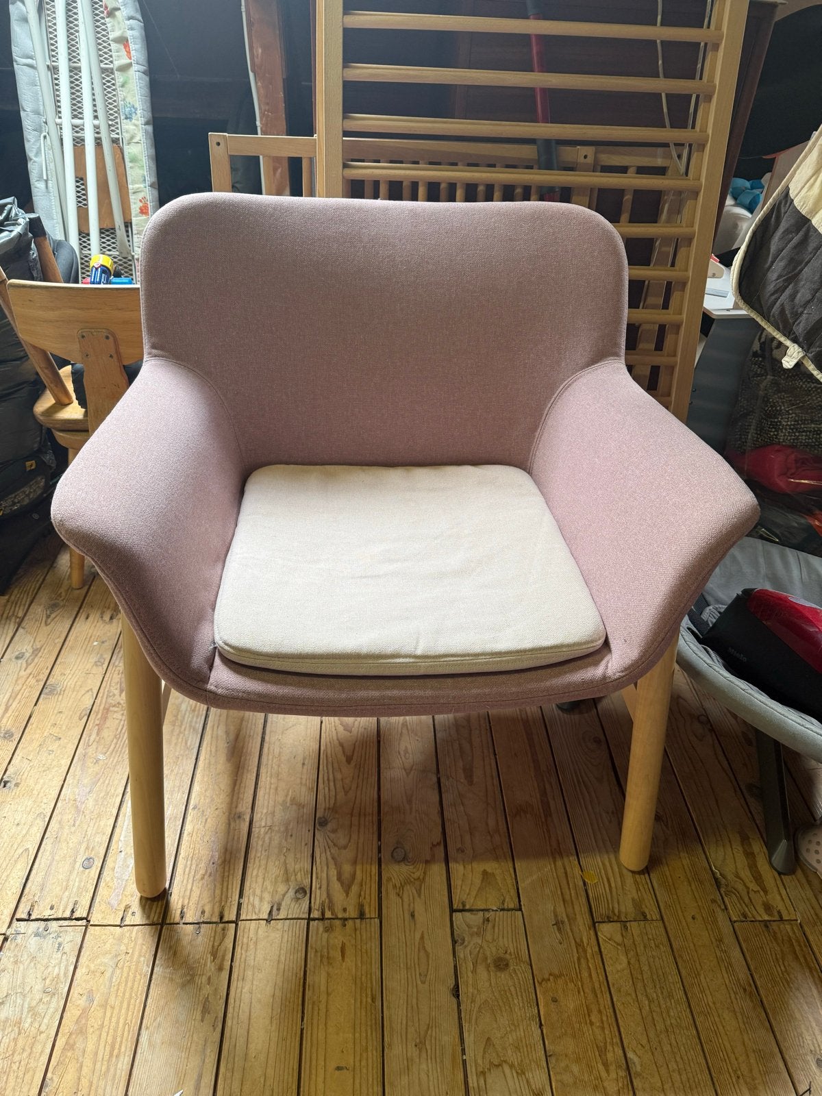 IKEA Vedbo fauteuil oudroze - Zo goed als nieuw, Huis en Inrichting, Ophalen, Overige kleuren, Zo goed als nieuw, Eén
