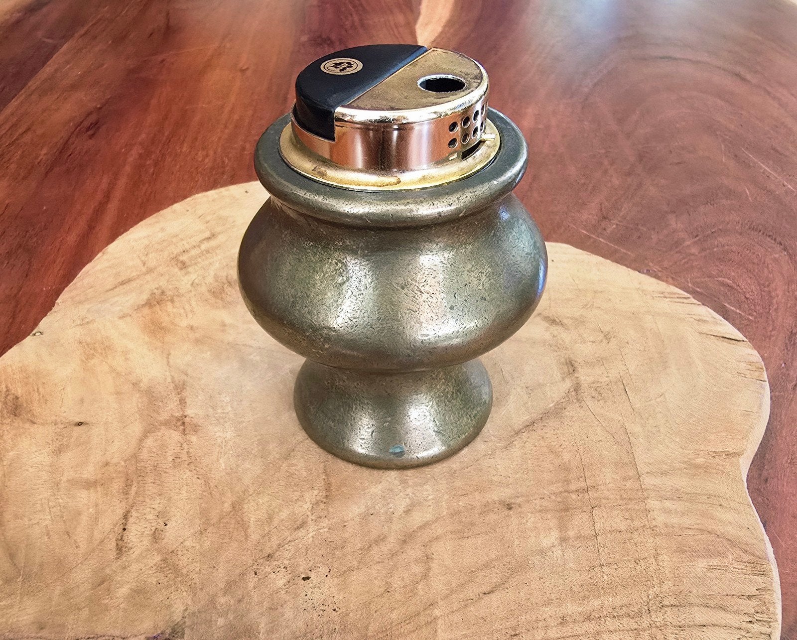Vintage Gilde Handwerk Messing Tafelaansteker – Jaren 70, Ophalen of Verzenden, Koper