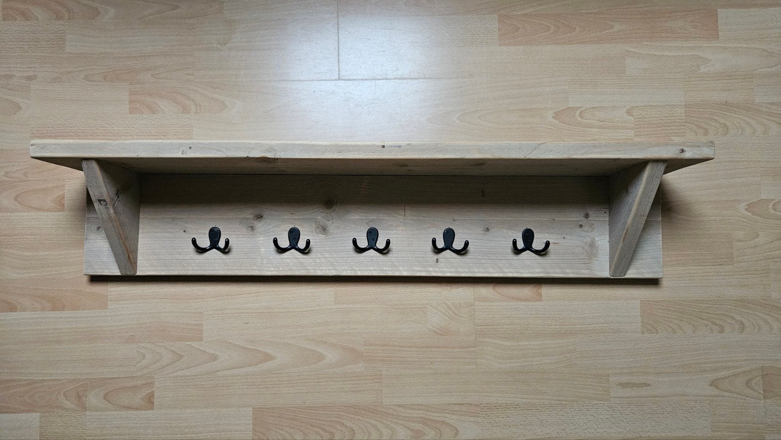 Kapstok van steigerhout, Huis en Inrichting, Woonaccessoires | Kapstokken, Ophalen, Hout, Wandkapstok, Minder dan 100 cm