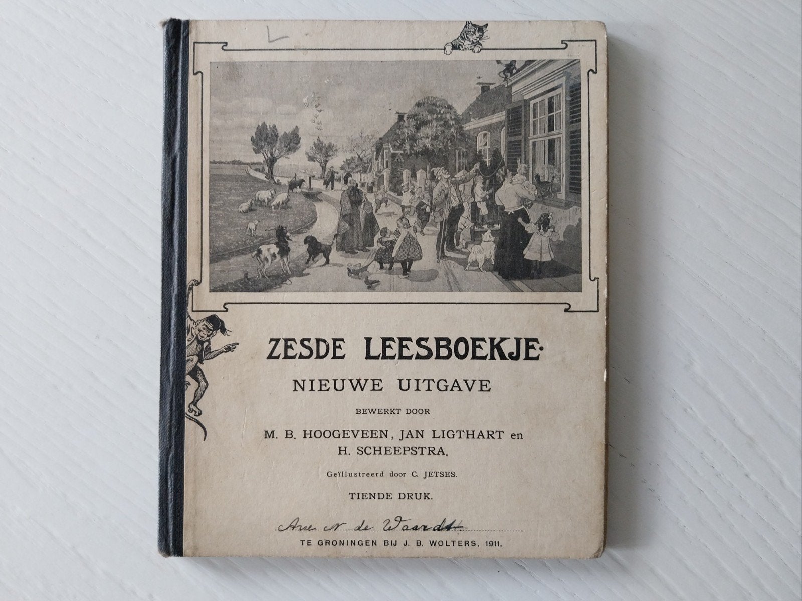 Hoogeveens Leesmethode - Zesde Leesboekje (1911), Boeken, Gelezen, Ophalen of Verzenden, M.B. Hoogeveen, Jan Ligthart, H. Scheepstra