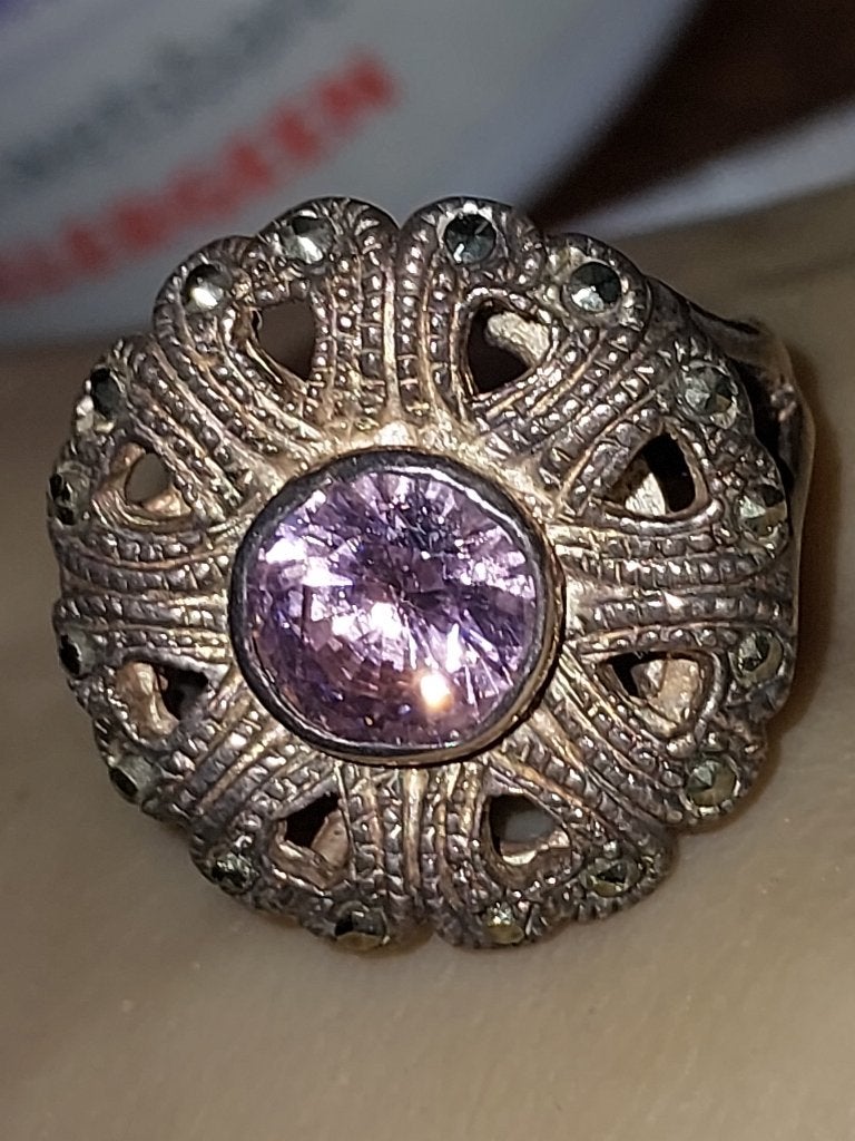 Zilvere ring met  Rozenkwarts maaat 12, Sieraden, Tassen en Uiterlijk, Nieuw, Ophalen of Verzenden, Kleiner dan 17, Roze
