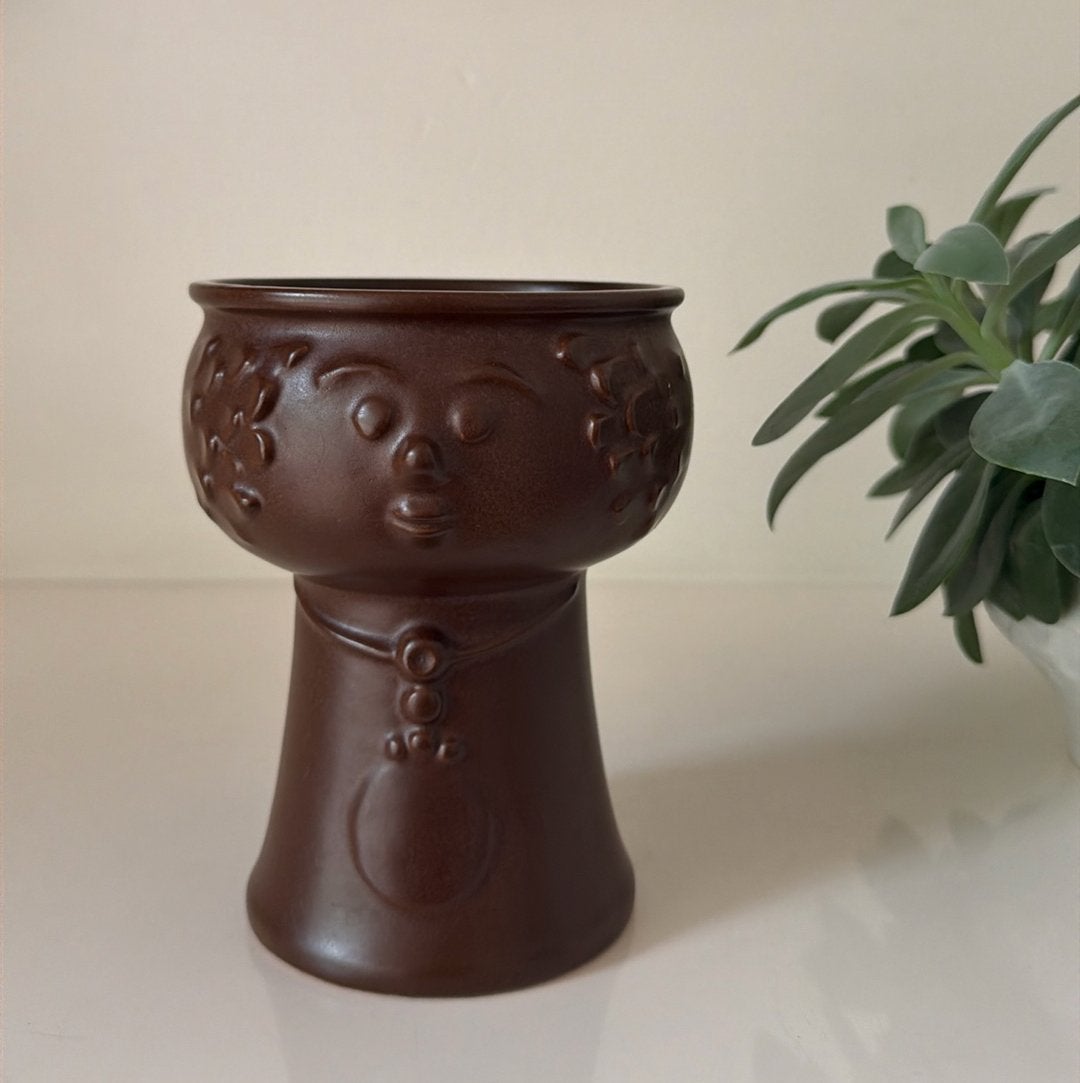VEB Haldensleben plantenpot, Rond, Ophalen of Verzenden, Zo goed als nieuw, Aardewerk