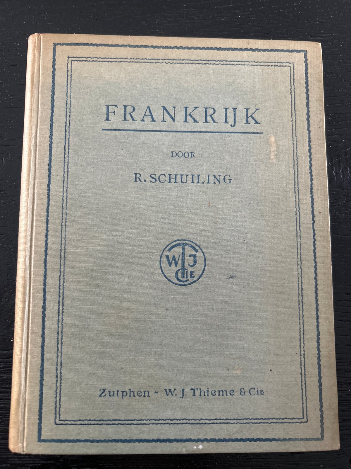 Oud reisboek Frankrijk door R. Schuiling (1924), Europa, Ophalen of Verzenden, Reisgids of -boek, Gelezen