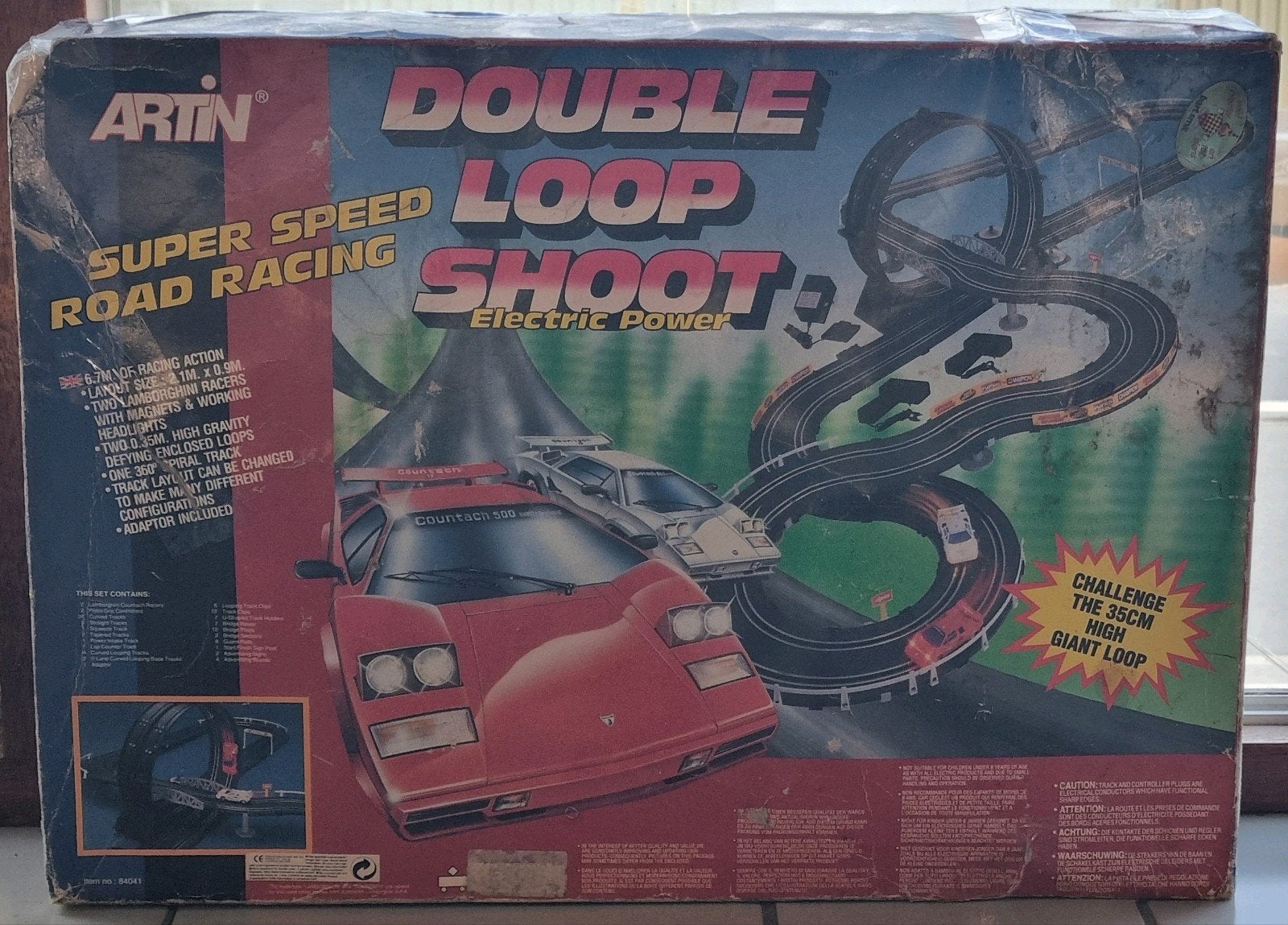Uniek Vintage Racebaan Speciale Speelgoed Double Loop Shoot, Overige merken, Racebaan, Ophalen of Verzenden, Zo goed als nieuw