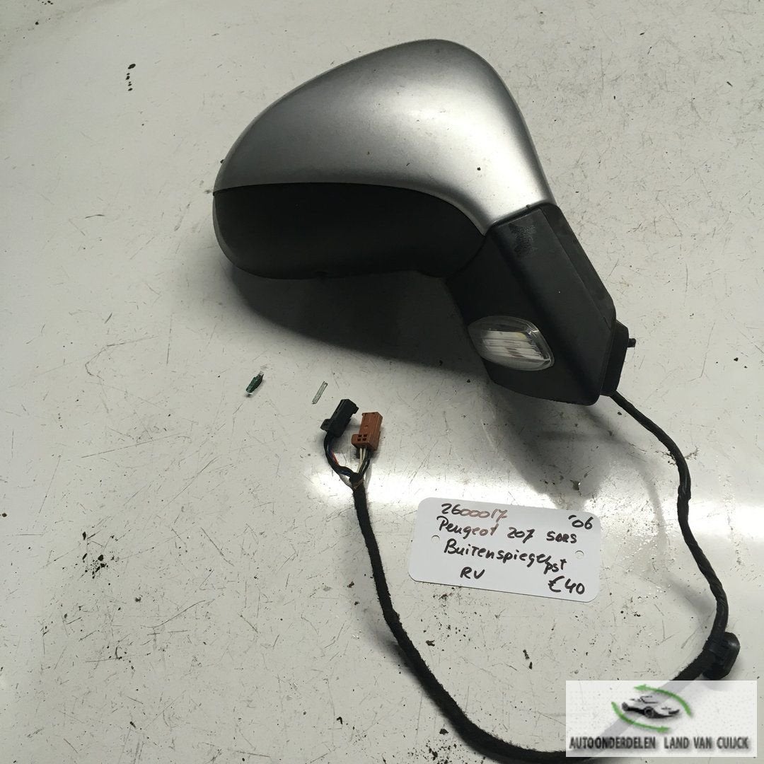 Peugeot 207 5drs 2006 2600017  Elektr  Buitenspiegel  Rechts, Gebruikt, -, -, Ophalen of Verzenden
