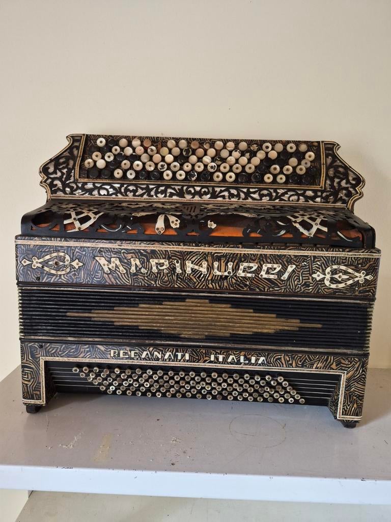 Vintage Marinucci Accordeon - Pecanati Italia, Ophalen, Gebruikt, Overige formaten, Knopaccordeon