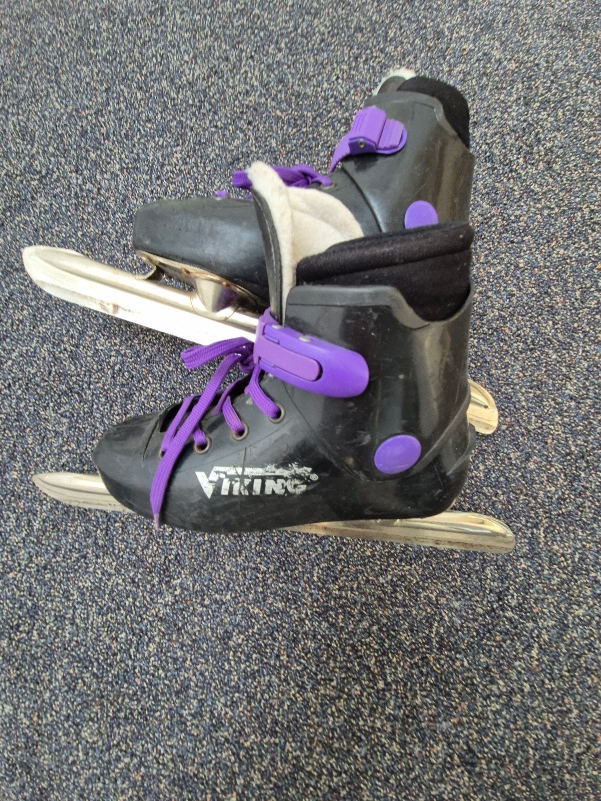 Viking Noren Schaatsen - Zwart/Paars, Sport en Fitness, Ophalen, Viking, Gebruikt, Noren