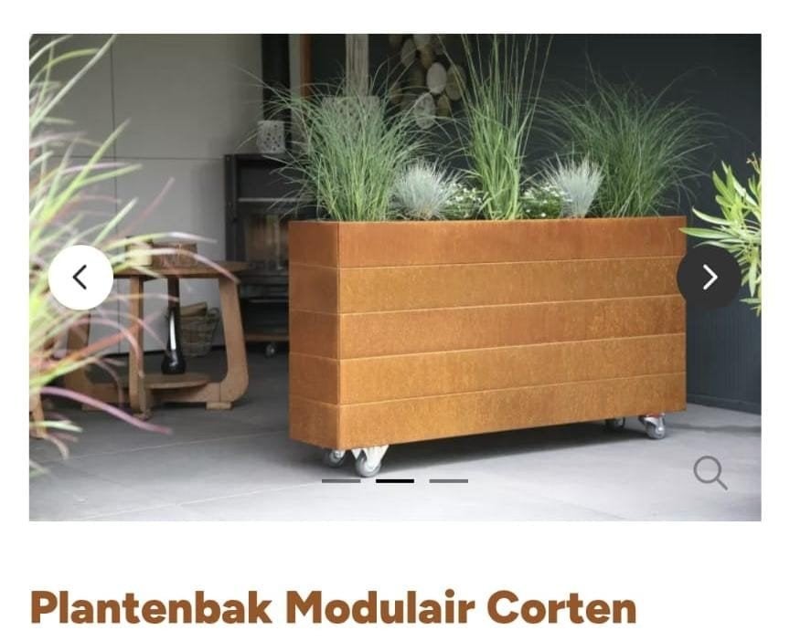 Cortenstaal tuinbak, Ophalen, 100 cm of meer, Nieuw, Balkon