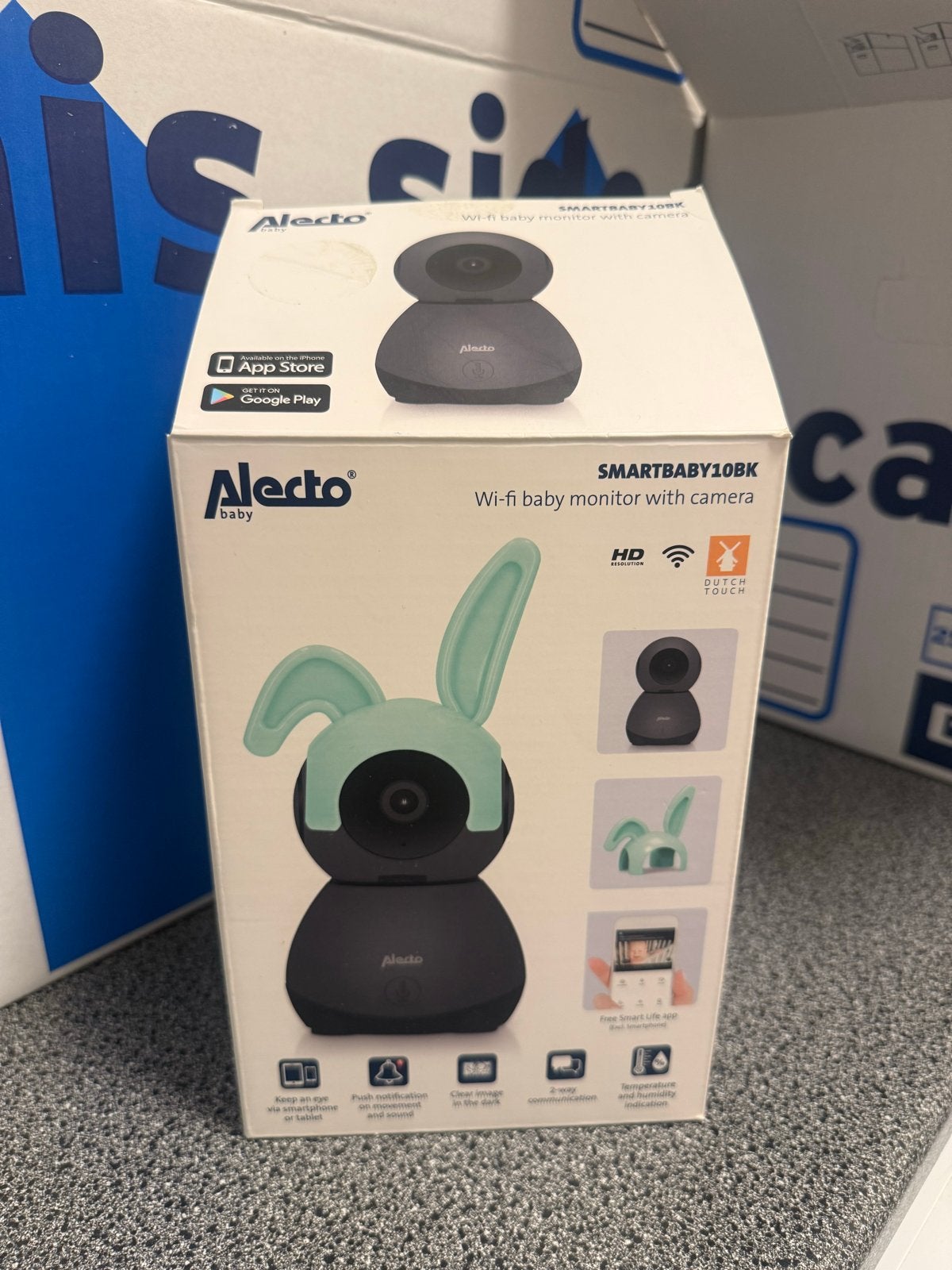 Alecto SMARTBABY10BK Wi-Fi babyfoon met camera, Ophalen, Zo goed als nieuw, 250 meter of meer, Camera