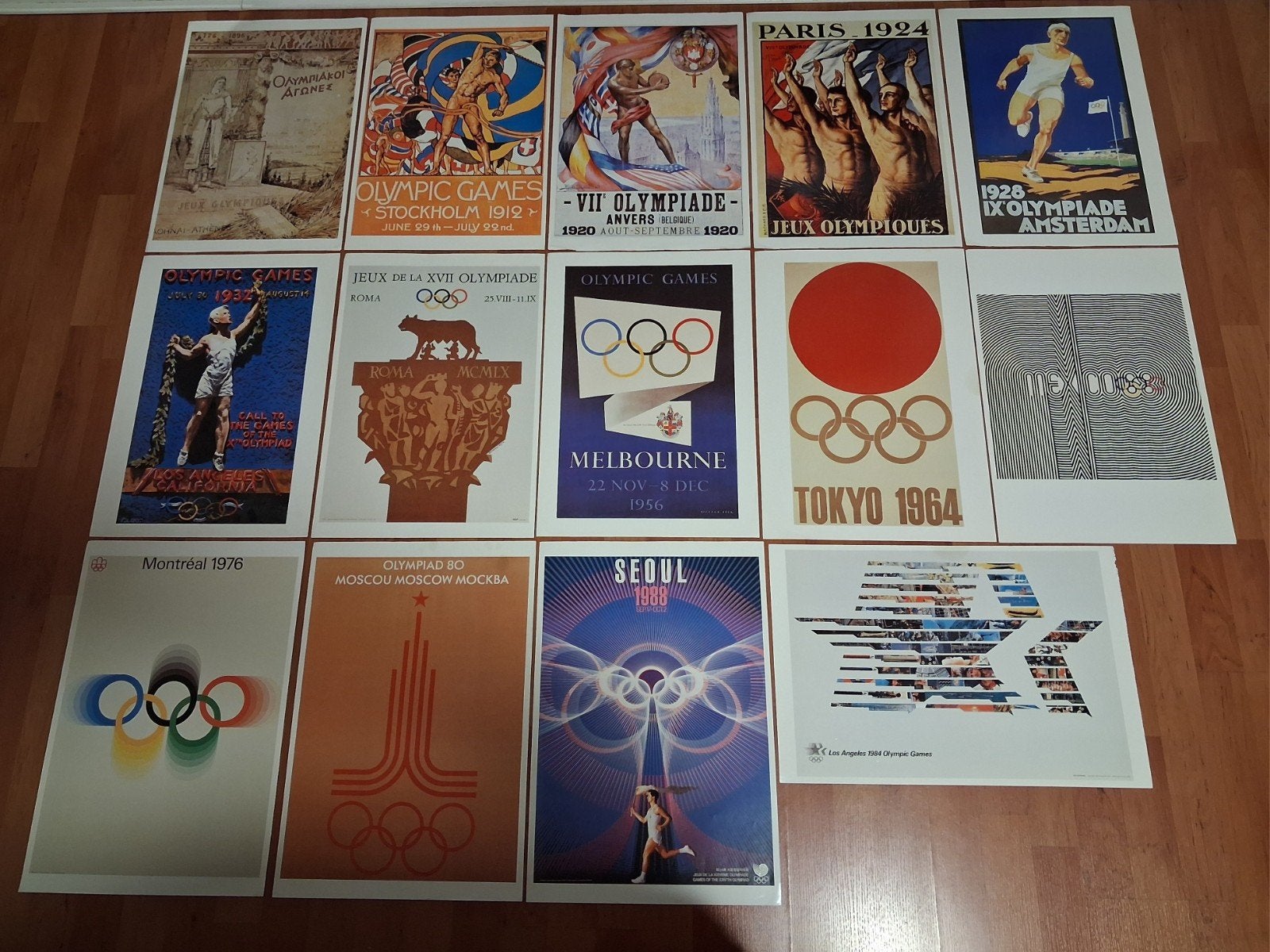 Vintage Olympische Spelen Posters (1984), Ophalen of Verzenden, Zo goed als nieuw, Poster, Plaatje of Sticker
