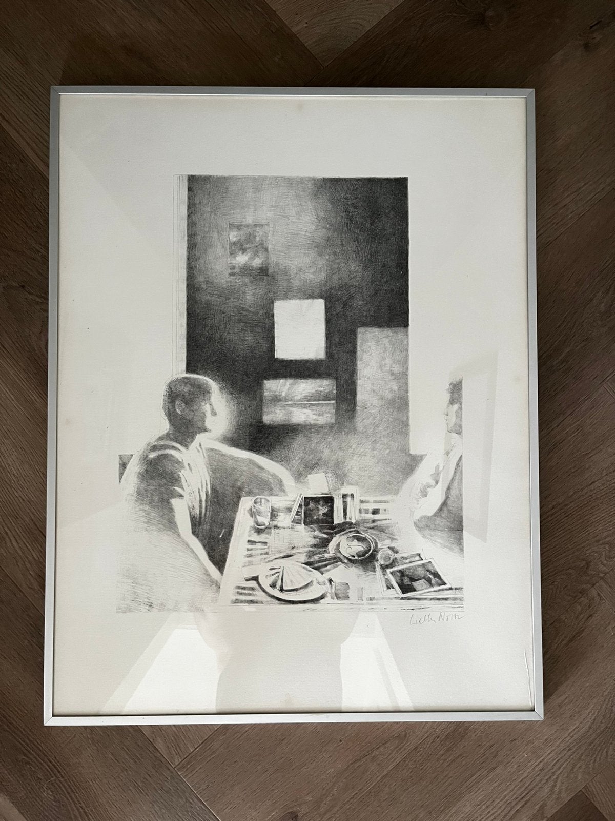 100 jaar Albert Heijn- schilderij plus boek!, Antiek en Kunst, Kunst | Litho's en Zeefdrukken, Ophalen, Ingelijst, Portret en Figuren