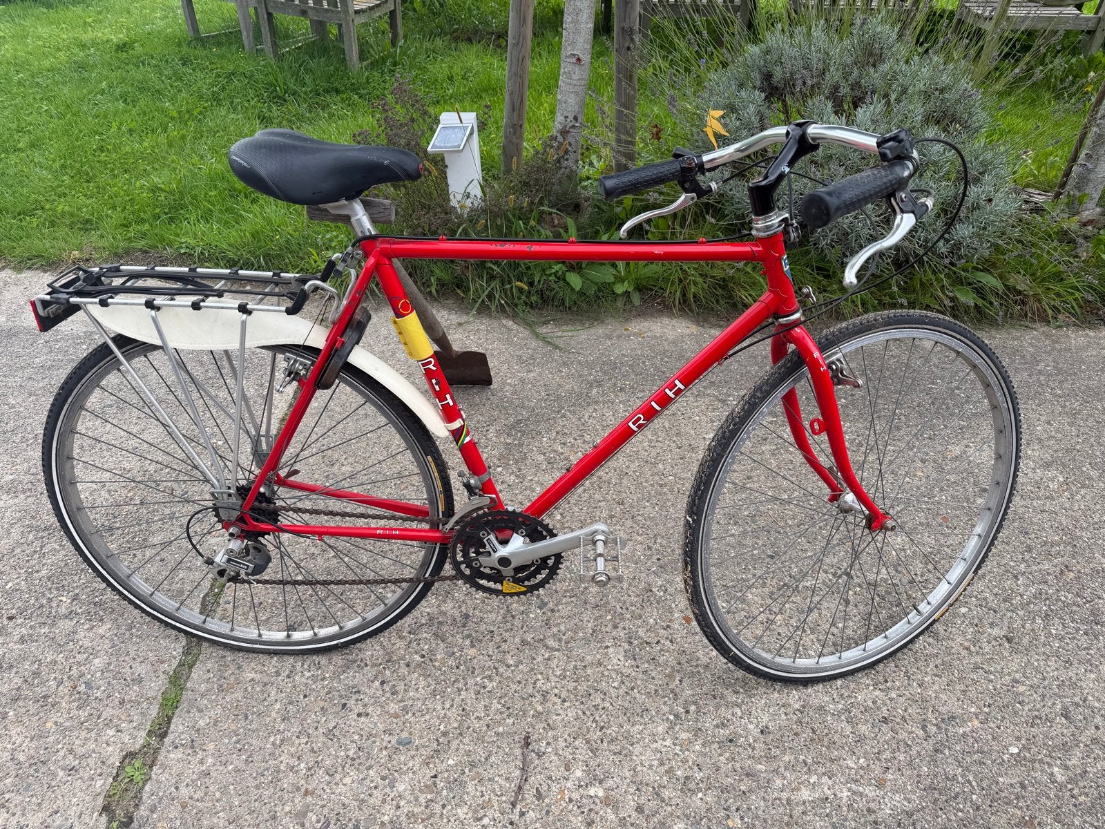 RIH toerfiets - Vintage rode fiets met versnellingen, Fietsen en Brommers, Gebruikt, Velgrem, Versnellingen, 53 tot 57 cm
