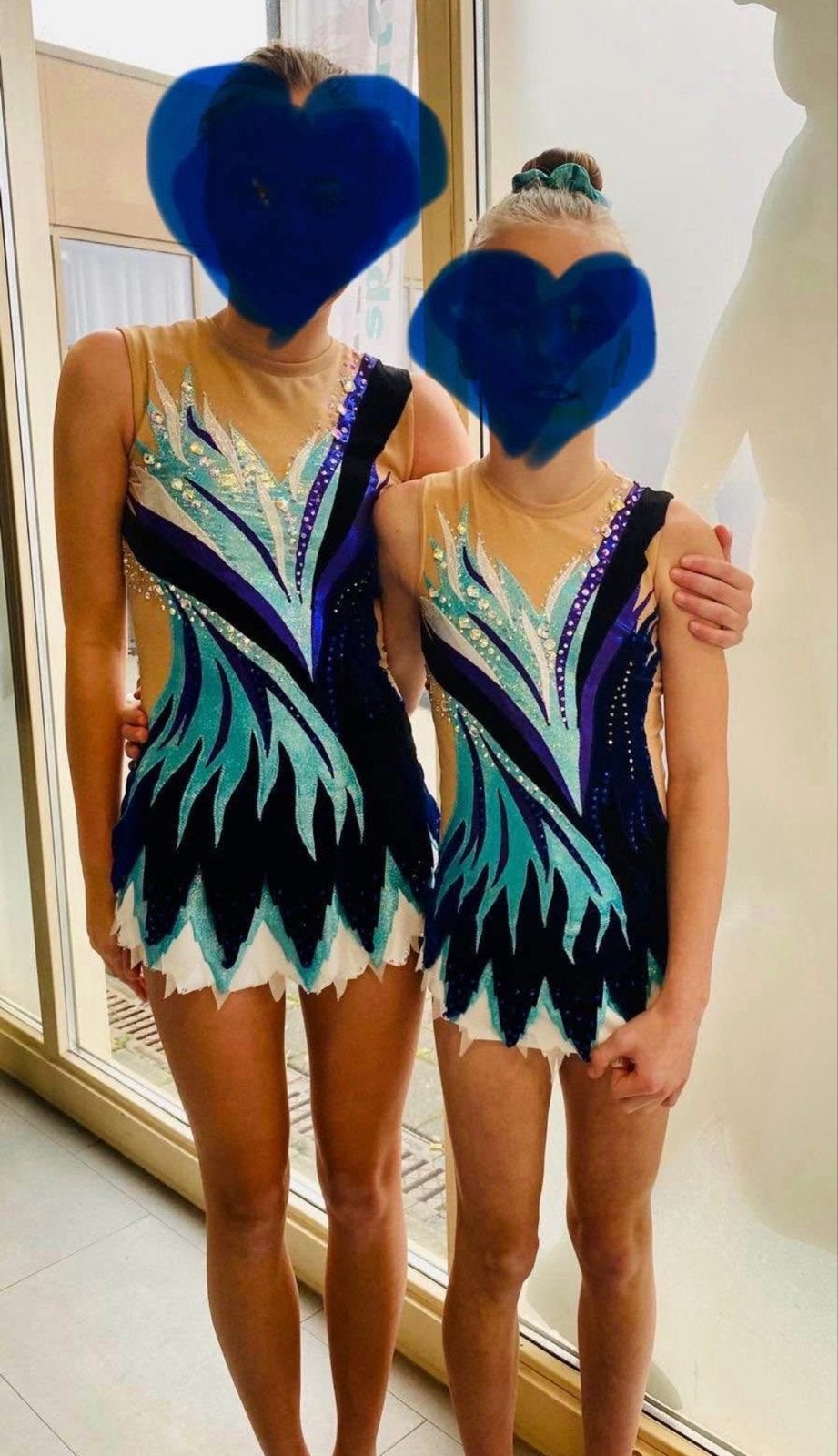 Turnpakje Ritmische Gymnastiek, Meerkleurig, Overige typen, Ophalen of Verzenden, Zo goed als nieuw