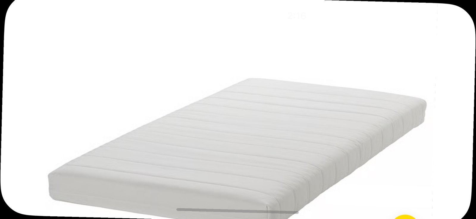 AFJAL Ikea foam mattress, Ophalen, Zo goed als nieuw, Eenpersoons