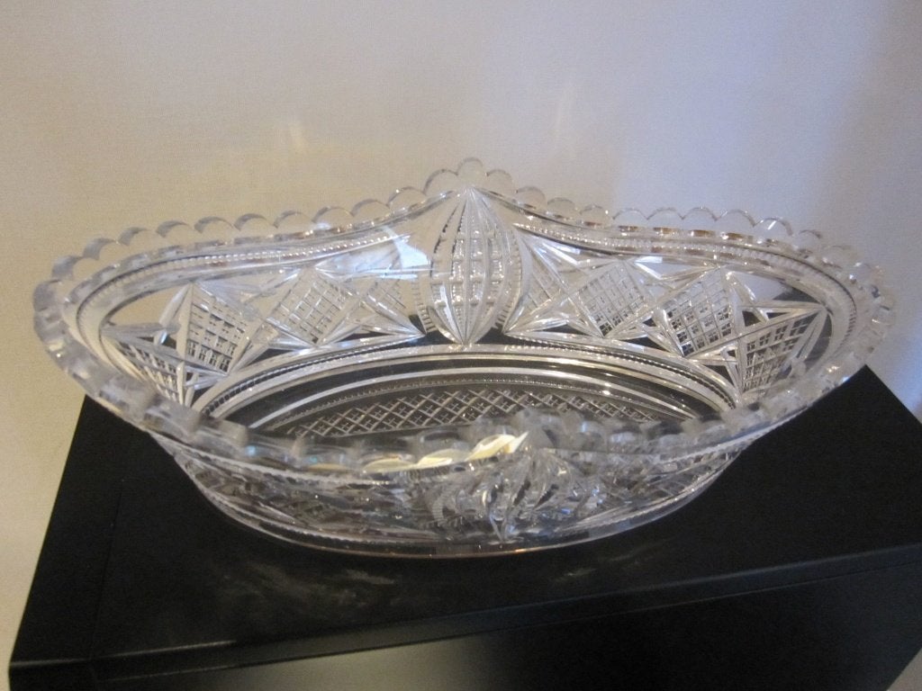 Prachtige antieke cristal Val St Lambert jardiniere -, Verzenden