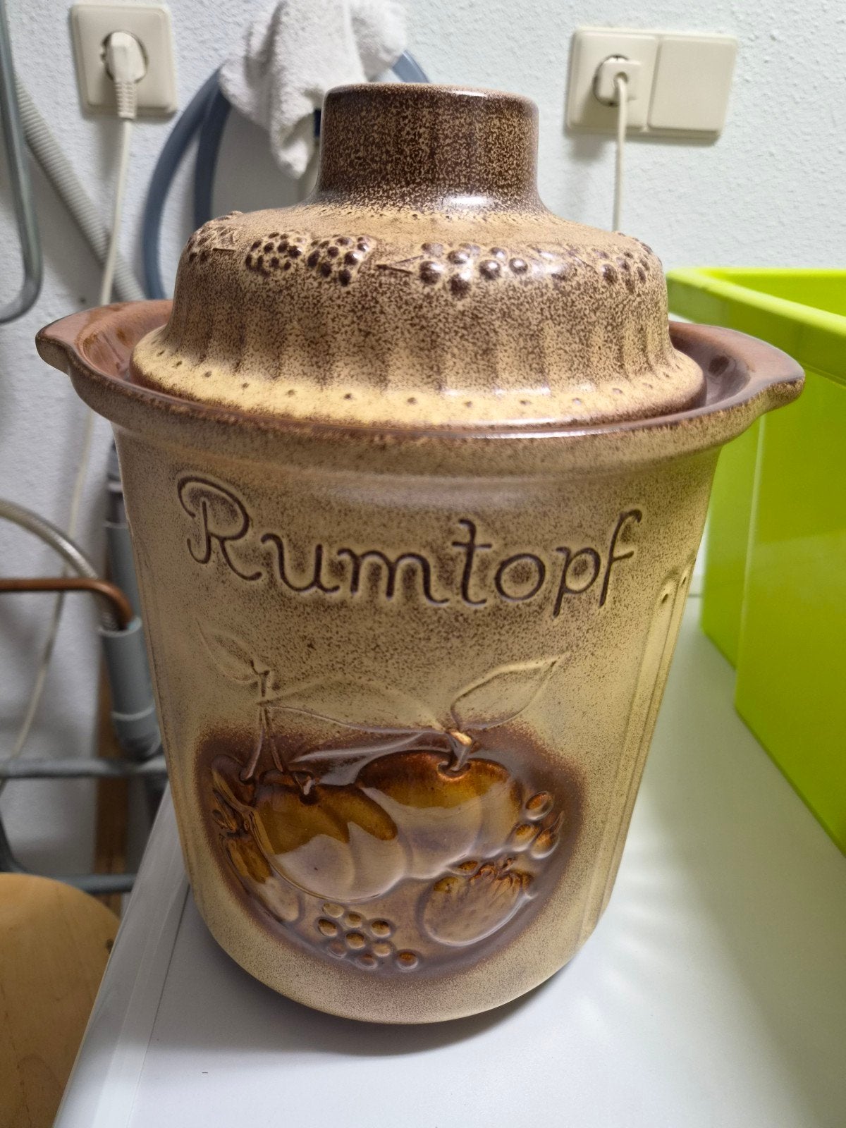 Vintage Rumtopf - Aardewerk Pot voor Rumvruchten, Ophalen of Verzenden