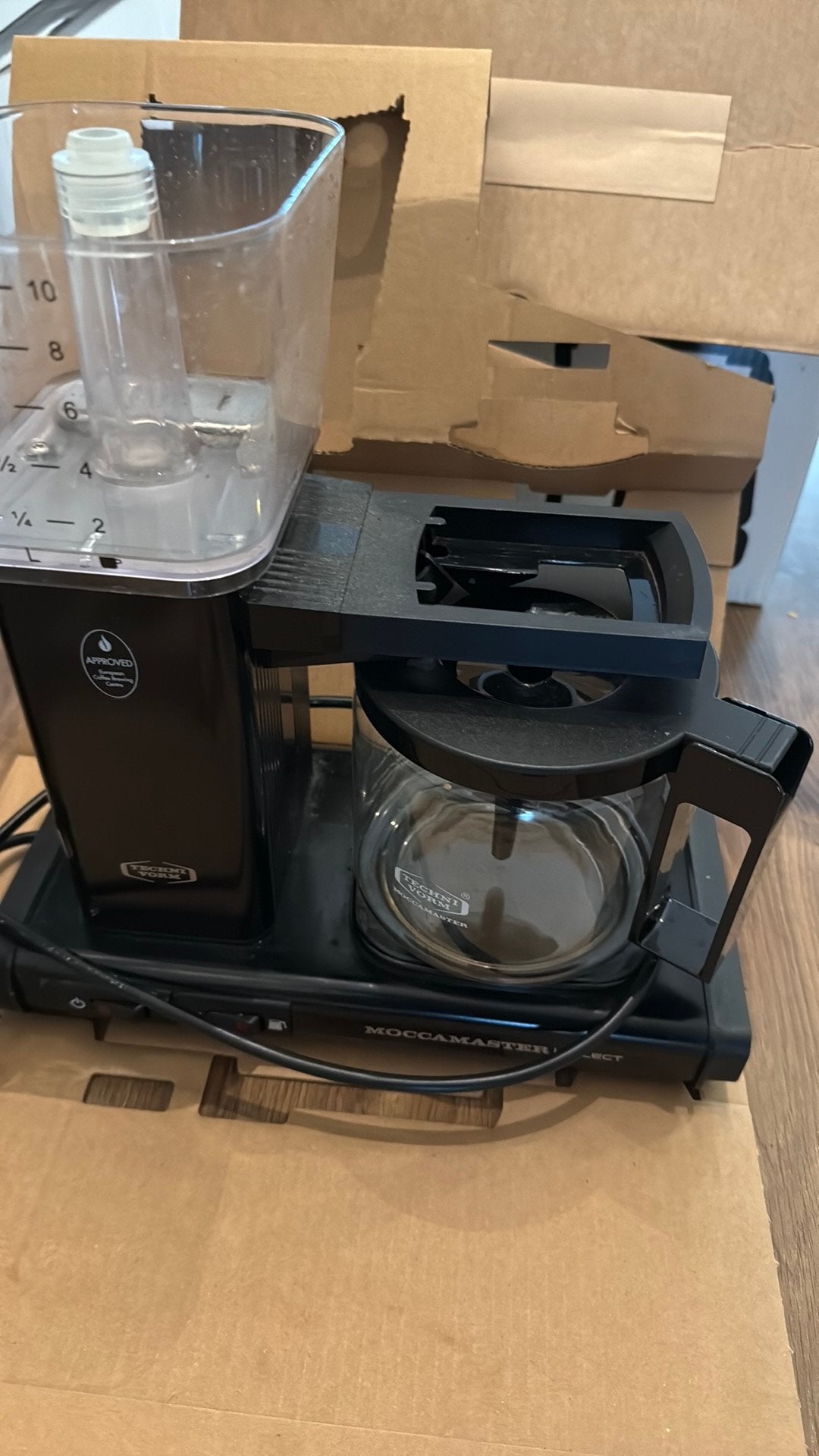 Moccamaster KBG Select, Witgoed en Apparatuur, Koffiezetapparaten, Zo goed als nieuw, Gemalen koffie, Koffiemachine, 10 kopjes of meer