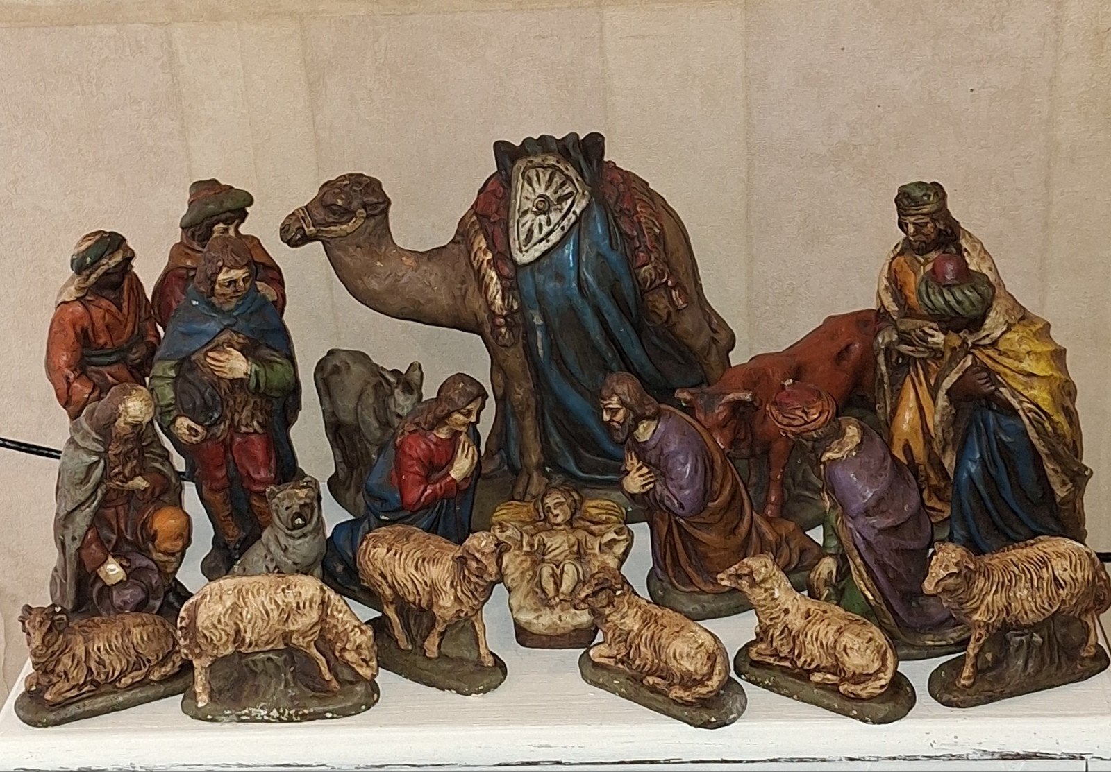 Antieke Kerststal, Ophalen of Verzenden