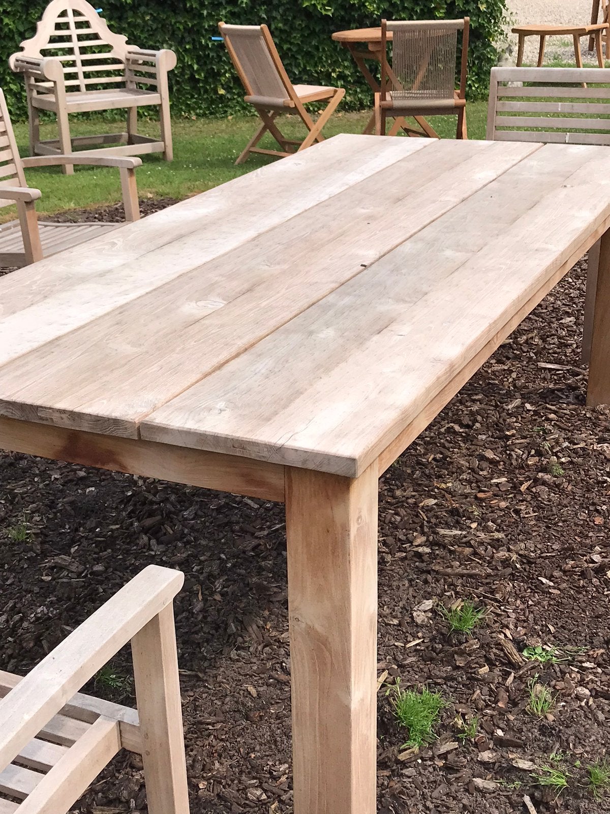 Tuintafel Teak 220/100 cm / showmodel, Ophalen of Verzenden, Zo goed als nieuw, Rechthoekig, Teakhout