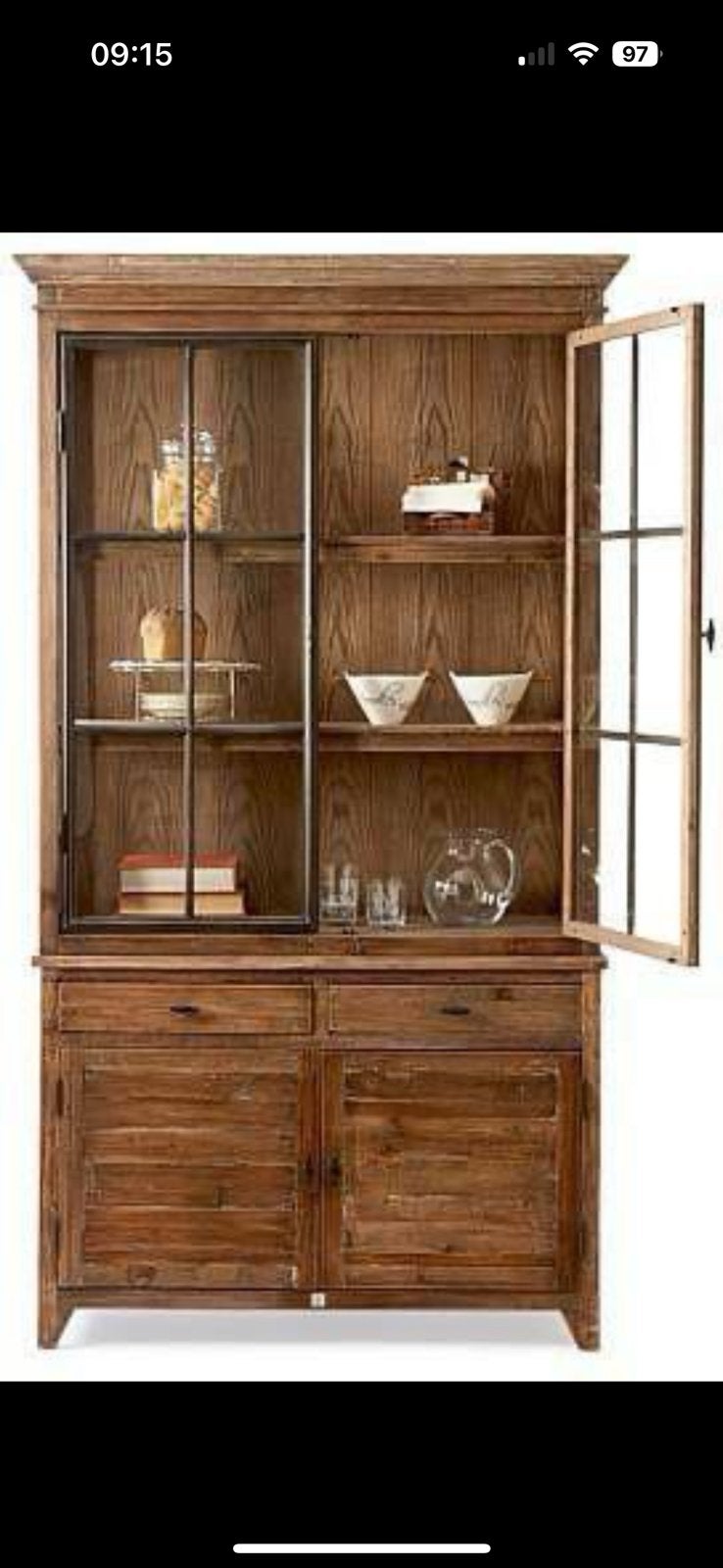 Riviera maison kast buffetkast, Ophalen, Zo goed als nieuw, 25 tot 50 cm, 200 cm of meer