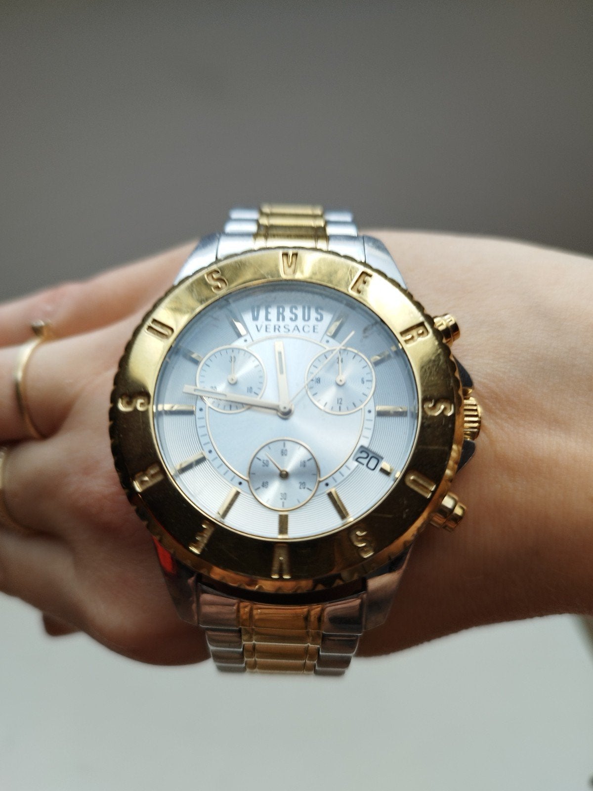 Versus Versace Tokyo VSPGN2319 herenhorloge zilver goud, Ophalen of Verzenden, Staal, Overige merken