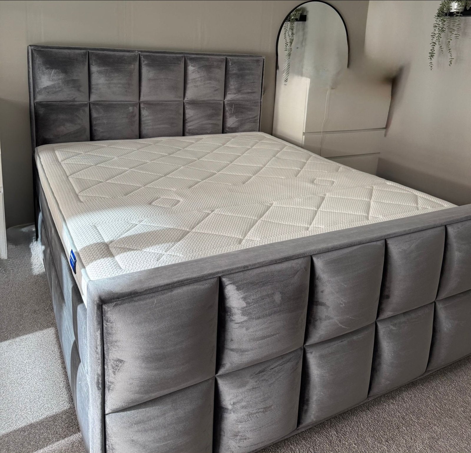 MS boxspring + AEROMAX topper, Ophalen, Tweepersoons, Zo goed als nieuw, 180 cm