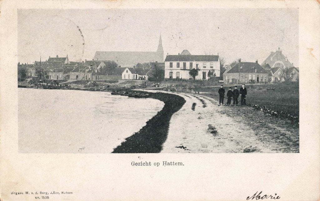 Gezicht op Hattem M8176, Verzamelen, Ophalen, Voor 1920, Gelopen, Gelderland