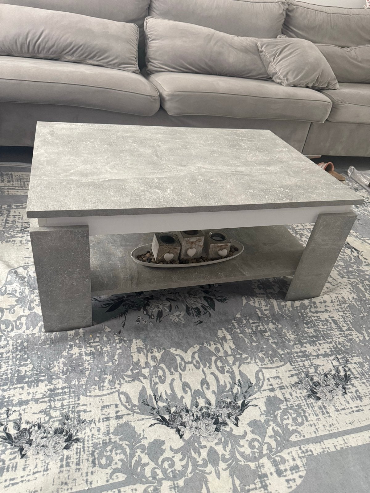 Moderne salontafel met marmerlook blad gratis bezorgen, Ophalen, Overige materialen, 100 tot 150 cm, Vierkant
