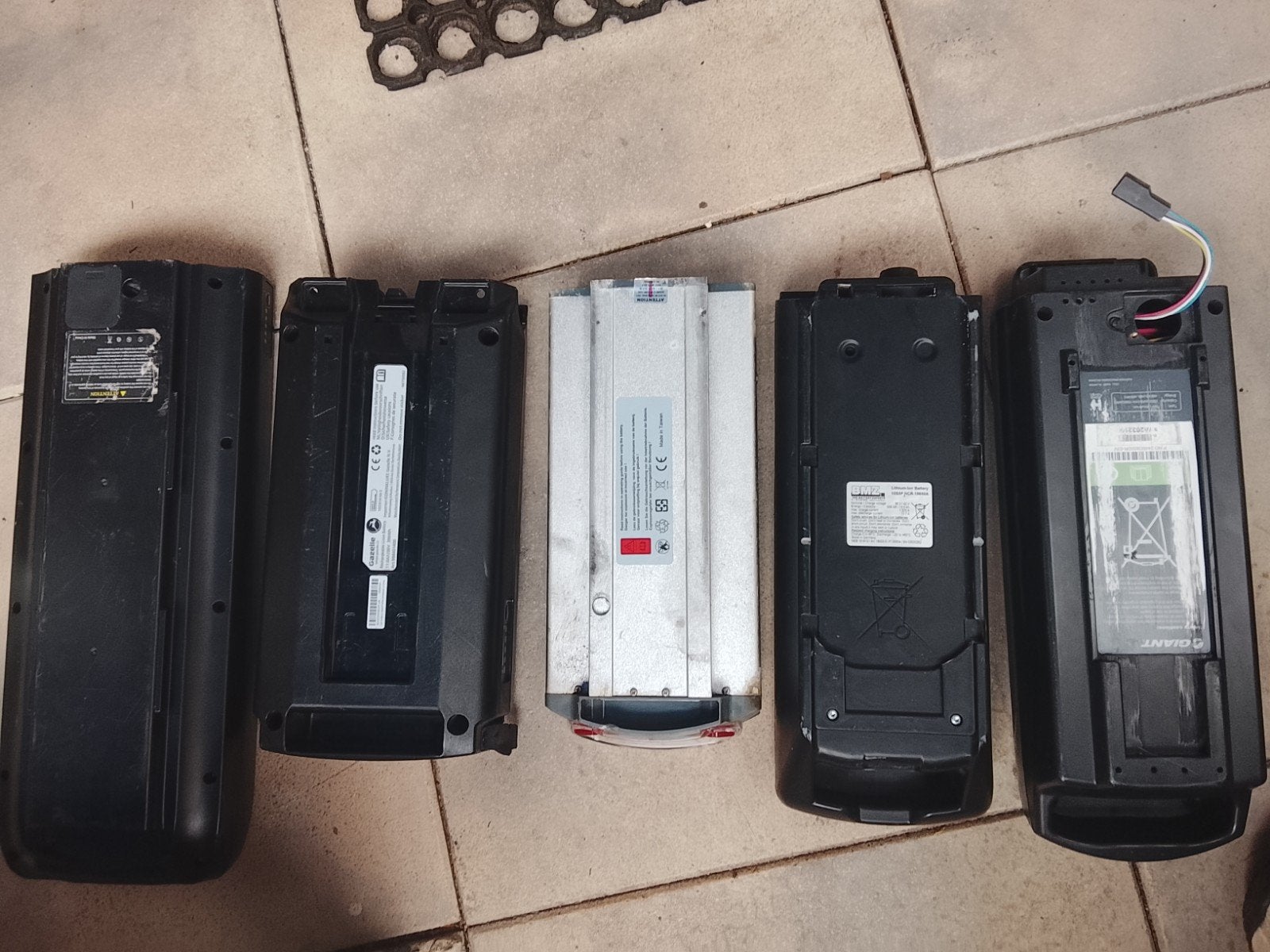 Diverse e-bike accu's - Giant, Sparta, etc., Ophalen of Verzenden, Gebruikt