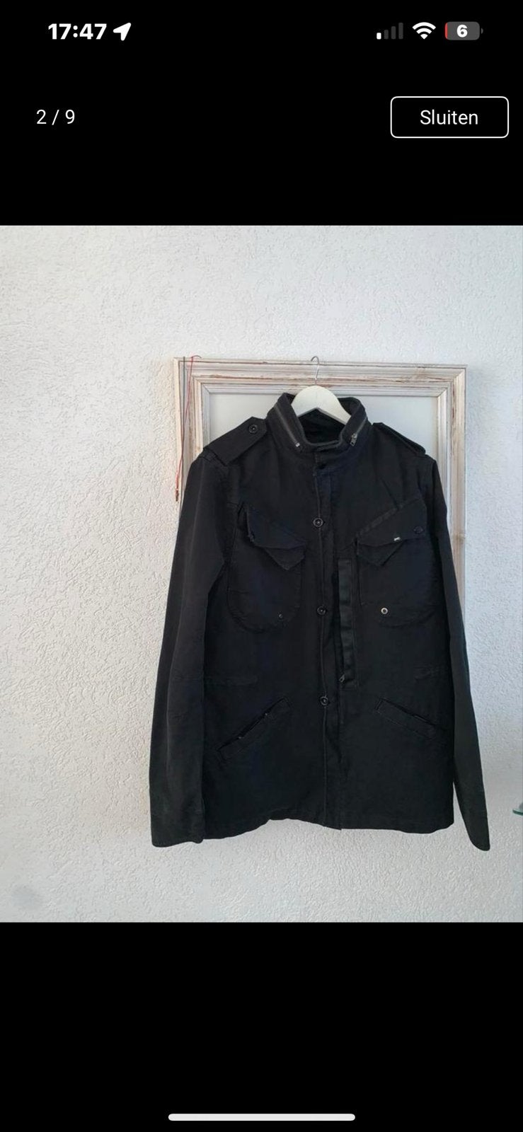 Denham jas maat L, Ophalen of Verzenden, Zo goed als nieuw, Maat 52/54 (L), Zwart