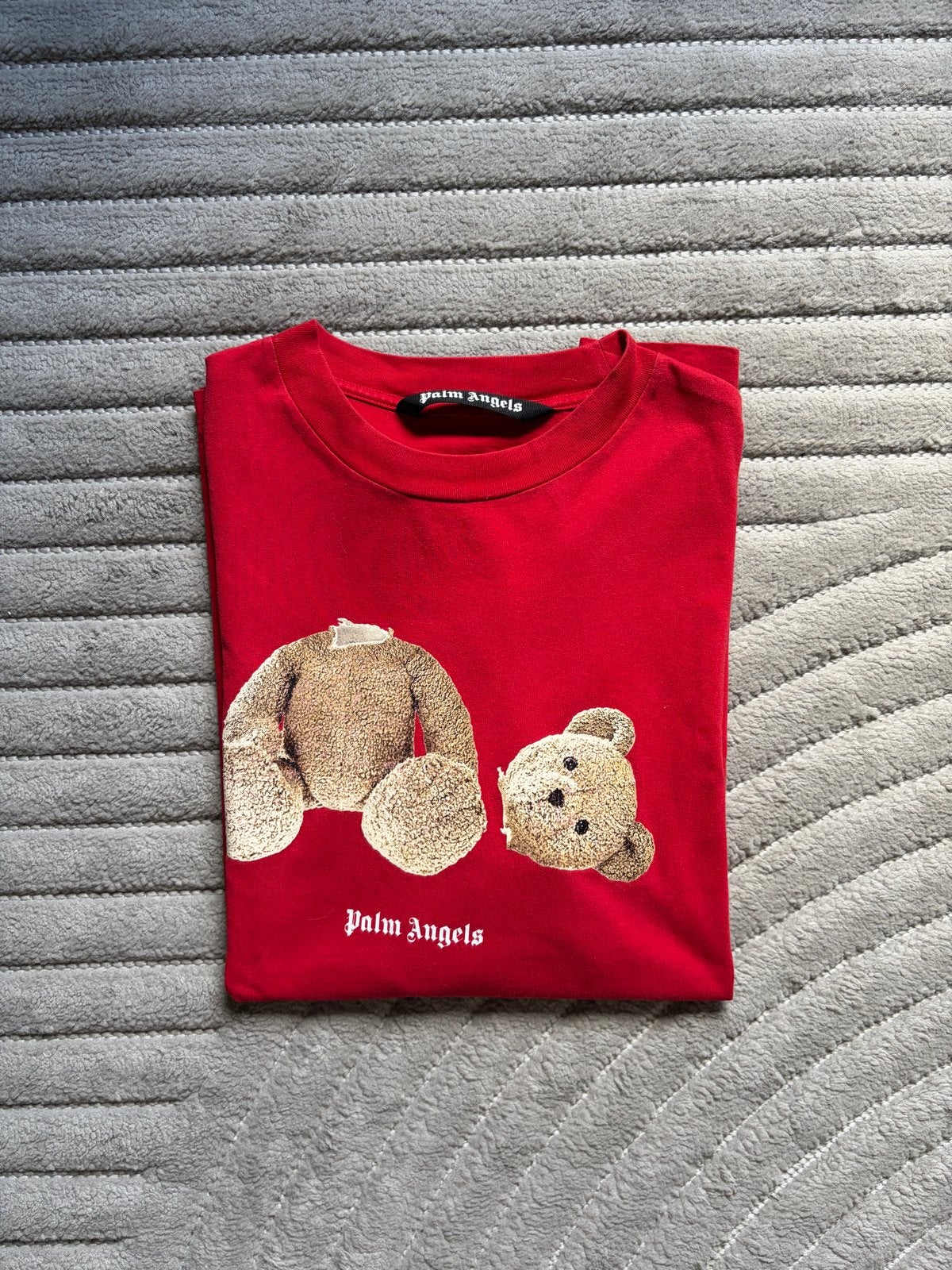 Palm Angels T-Shirt Rood “Broken Bear”, Ophalen of Verzenden, Gedragen, Overige maten, Rood